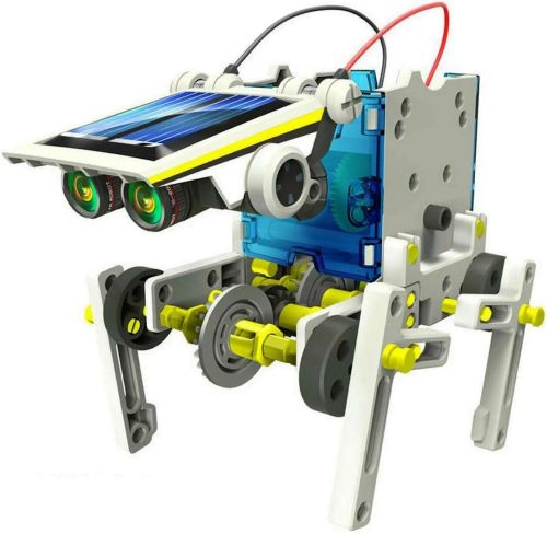 Развивающий робот конструктор Solar Robot 14 в 1 роботостроение на солнечной батареи, игрушка трансформер на 2 уровня сложности для детей от 10 лет