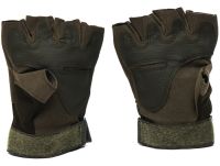 Тактичні рукавички з відкритими пальцями Glove Support 7844 безпалі чоловічі військові рукавички з протиударними вставками для захисту кісточок Хакі