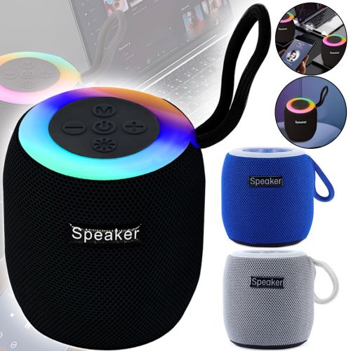 Мобильная Bluetooth колонка Wireles Speaker SH-309 5W беспроводная аккумуляторная стерео акустика со светодиодной RGB подсветкой и блютуз TF от USB