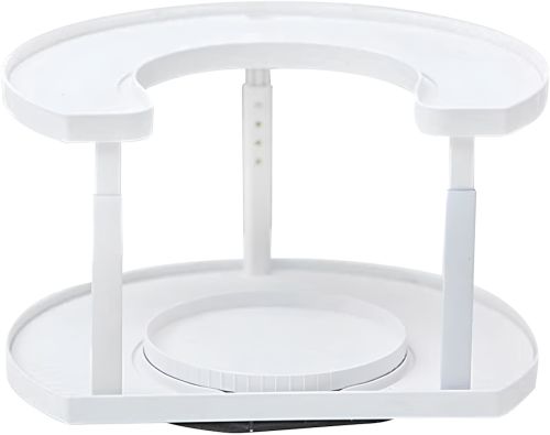 Спецовница Spice Spinner Organizer ZB-918 дворівневий поворотний органайзер полиця для зберігання спецій, підставка стелаж для приправ і соусів