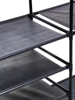 Підлогова складна вішалка для одягу Simple Coat Rack Double Row 8518 шафа-органайзер з гачками і шістьма полицями для взуття, розкладний стелаж