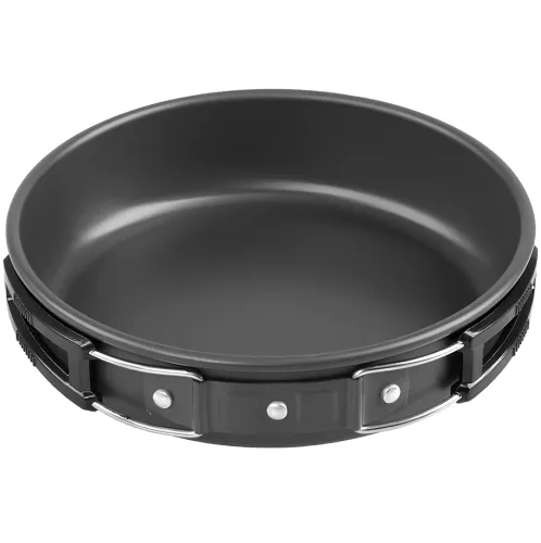 Туристичний кухонний набір посуду Cooking Set SY-200 «2 в 1»: комплект, що складається зі сковорідки, каструлі та кухонного приладдя, у чохлі для кемпінгу DS-200