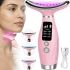 Акумуляторний мікрострумовий масажер Neck Beauty Device HY69 7 режимів міостимулятор для підтяжки та ліфтингу шкіри обличчя і шиї з дисплеєм і підсвічуванням