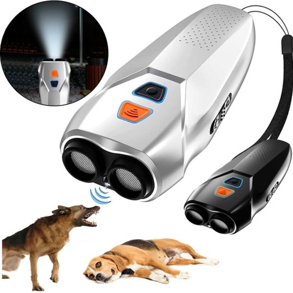 Професійний потужний ультразвуковий відлякувач собак Ultrasonic Dog Repeller PU 70 з акумулятором і ліхтариком, захист від собак