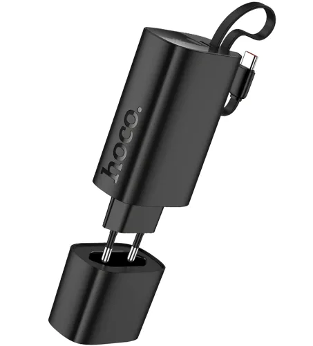 Мережевий зарядний пристрій Hoco J148 PD20W Power Bank 5000 mAh портативний зовнішній акумулятор Type-C повербанк з кабелем і адаптером для зарядки