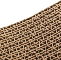 Когтеточка лежанка для кішок Cat Scratching Board 2 в 1 підлогова складна іграшка з м'ячиком для гри з гофрокартону, розкладний чарівний орган