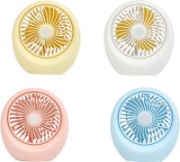 Настільний міні вентилятор Mini Fan SQ1978A портативний ручний вентилятор на стіл з 2 швидкостями, підсвічуванням і вбудованим акумулятором 4.5 W USB