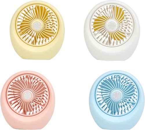 Настільний міні вентилятор Mini Fan SQ1978A портативний ручний вентилятор на стіл з 2 швидкостями, підсвічуванням і вбудованим акумулятором 4.5 W USB