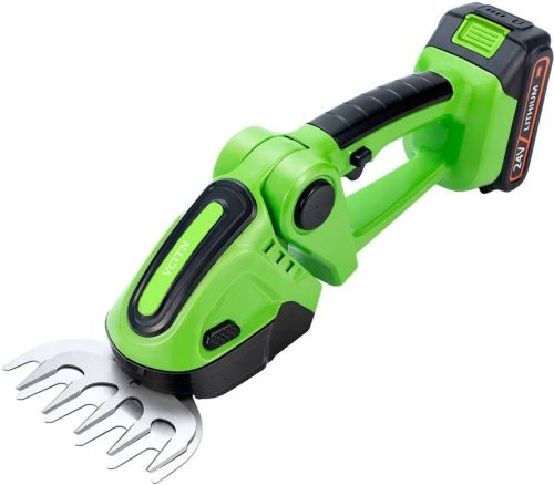 Акумуляторні садові ножиці Garden Cutter Vcitn 2 в 1 ручний тример кущоріз для стрижки газонів, чагарників і трави з двома насадками 24V
