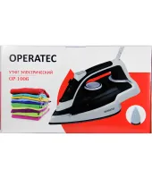 Ручна парова праска Operatec OP-1006 2200W з керамічною підошвою і регулятором подачі пари для прасування і відпарювання одягу від мережі Чорний