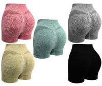 Жіночі безшовні шорти Lifting Yoga Shorts XZY8855 стягуючі спортивні велосипедки з високою талією та ефектом пуш ап для фітнесу Зелені S-XXL