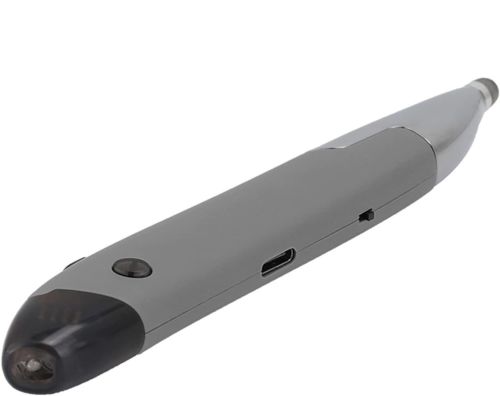 Бездротова оптична миша Pocket Wireless Pen Mouse Fairy сенсорна перезаряджається ручка пульт для малювання 1000 DPI з адаптером Micro USB Type-C сіра