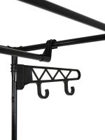 Підлогова складна вішалка для одягу Simple Coat Rack Double Row 8518 шафа-органайзер з гачками і шістьма полицями для взуття, розкладний стелаж