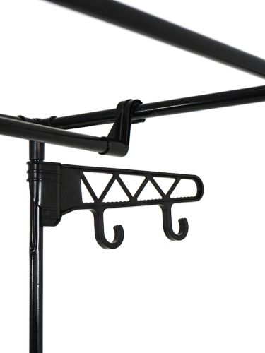 Підлогова складна вішалка для одягу Simple Coat Rack Double Row 8518 шафа-органайзер з гачками і шістьма полицями для взуття, розкладний стелаж