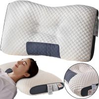 Ортопедична прямокутна подушка Casual MemoFoam Pillow PD-001 для сну з ефектом пам'яті, анатомічна подушка 63х37 см для спини і шиї Бежева