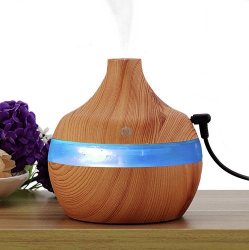 Ультразвуковой увлажнитель воздуха Air Purifier KPY-25S с LED подсветкой от USB Портативный аромадиффузор аромалампа 130 мл Светлое дерево