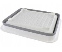 Складна кухонна сушарка для посуду Kitchen Craft Joseph Extend BN-090 розкладна, силіконова сушка для тарілок і кухонних приладів, піддон