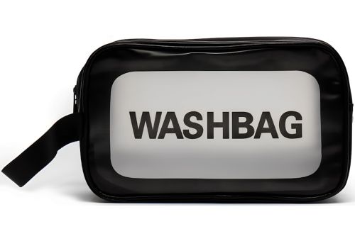 Косметичка органайзер для хранения косметики Washbag XL-1018 прозрачная дорожная сумка, водонепроницаемый несессер на молнии с ручкой Travel Bag