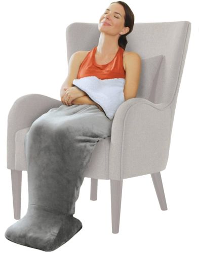 Масажна зігріваюча ковдра Calming Cosy LY-19 з підігрівом і масажем, електрична грілка плед CHC-3 3 режими для ніг і тіла від мережі Сірий