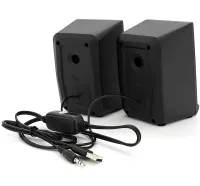 Проводные компьютерные колонки Jedel S-578 2.0 6W стерео RGB колонка с регулировкой громкости, акустика с подсветкой для ПК и ноутбука от USB