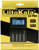 Зарядний пристрій для акумуляторів LiitoKala Lii-PD4 універсальна зарядка c LCD дисплеєм індикатором для батарейок 18650 на 4 акумулятори