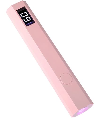 Ультрафіолетова портативна УФ лампа Handheld UV LED Lamp USB 1-44 3W для манікюру, ручна бездротова для сушіння гель лаку на акумуляторі Рожева