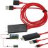 Конвертер відео MHL HDMI G02 гнучкий перехідник кабель для передачі HD відео з телефону на Телевізор 1 м, адаптер на Type-C Micro G-02 Червоний