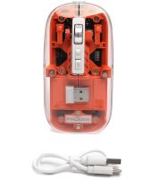 Бездротова ігрова Bluetooth мишка FMOUSE M133 для комп'ютера і ноутбука 2.4GHZ 2400 DPI прозора акумуляторна миша з підсвічуванням для ПК від USB