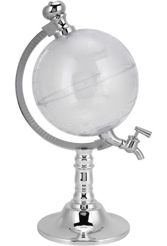Диспенсер дозатор для алкогольних напоїв Глобус Globe Drink Dispenser 3.5 л скляний резервуар декантер з краном для пива 3500 мл 37х20х23 см