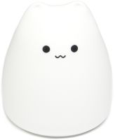 Детский сенсорный ночник Котик Little Cat Silicone Light LJC-124 7 LED цветов, настольный силиконовый светильник с RGB подсветкой на батарейках