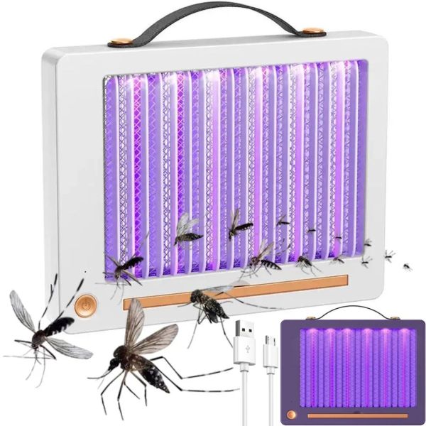 Акумуляторна Світлодіодна лампа пастка для літаючих комах Mosquito Killer Shock Lamp Y13, знищувач комарів, мух і мошок Y - 13 3W від USB