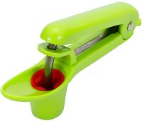 Машинка для видалення вишневих кісточок Cherry Olive Pitter ручний прилад видавлювач, вишнедавка для відділення кісточок вишні та черешні Зелена