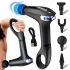 Ручной массажный пистолет Fascial Gun Pro HB-005 Black 4 насадки, беспроводной перкуссионный вибромассажер для всего тела на аккумуляторе Черный