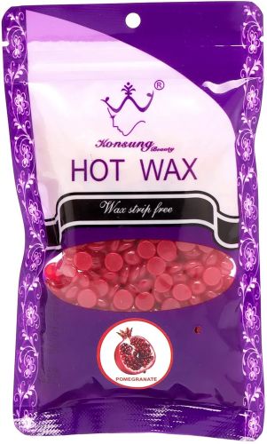 Кольоровий віск в гранулах для воскоплава Konsung Hot Wax 300 грам професійний низькотемпературний плівковий віск для депіляції всіх типів шкіри