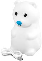 Настольный силиконовый ночник Медведь Bear Silicone Night Light DC-7653 детский аккумуляторный светильник с RGB подсветкой и сенсорным датчиком USB
