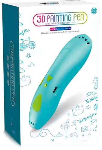 Акумуляторна ручка з трафаретами 3D Painting Pen K9901 500 mAh бездротова низькотемпературна 3Д ручка для об'ємного малювання моделей пластиком