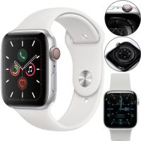 Наручні Смарт годинник Smart Watch T500 Спортивні з мікрофоном, тонометром IP67 Aluminium 44mm Розумні годинник з функціями фітнесу та здоров'я білі