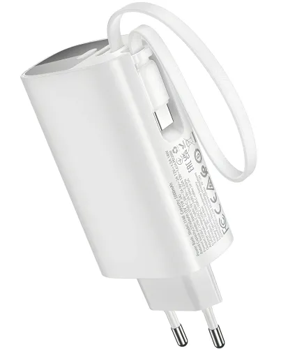 Мережевий зарядний пристрій Hoco J148 PD20W Power Bank 5000 mAh портативний зовнішній акумулятор Type-C повербанк з кабелем і адаптером для зарядки