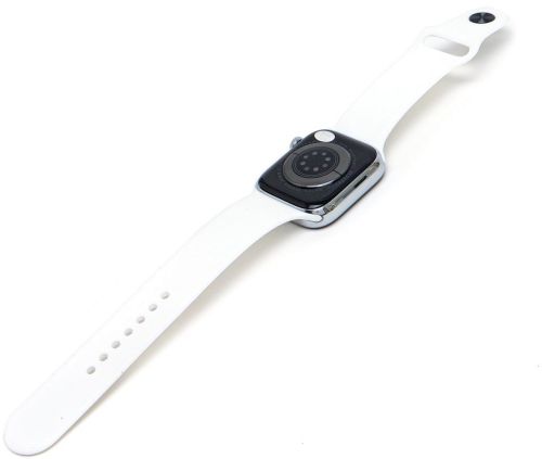 Наручні Смарт годинник Smart Watch T500 Спортивні з мікрофоном, тонометром IP67 Aluminium 44mm Розумні годинник з функціями фітнесу та здоров'я білі