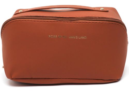 Косметичка органайзер для хранения косметики Rose Of Mon's Land Beauty Box Bag женская дорожная сумка с ручкой, водонепроницаемая Mons Коричневая 