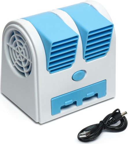 Міні кондиціонер з зволожувачем Mini Fan HB - 0199 настільний портативний вентилятор, зволожувач охолоджувач повітря для дому та офісу 2.5 W USB HB-168