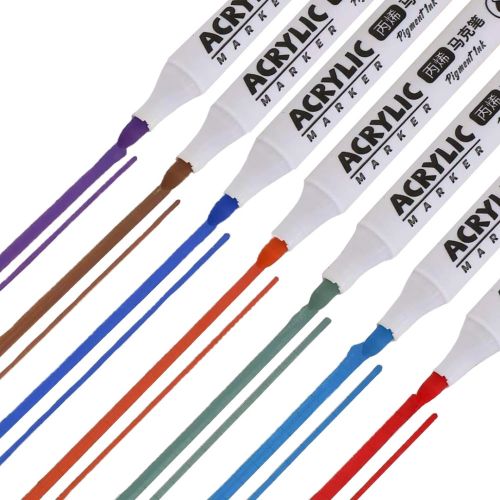 Професійний набір скетч маркерів Creative Acrylic Marker 18 шт для малювання у відрі, акрилові маркери фломастери лінери AND635 - 18 кольорів