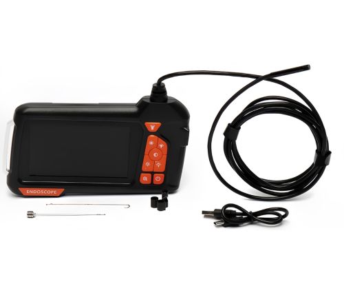 Акумуляторна гнучка камера ендоскоп Inskam Endoscope M40 5.5мм 4.3 дюйма цифровий бороскоп з кабелем 2 м підсвічуванням і монітором для діагностики
