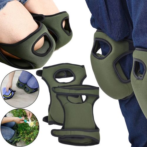 Садові наколінники Knee Pads універсальна захисна пара наколінників з піни для будівництва, городу, ремонтних і садових робіт 23х46 см Хакі