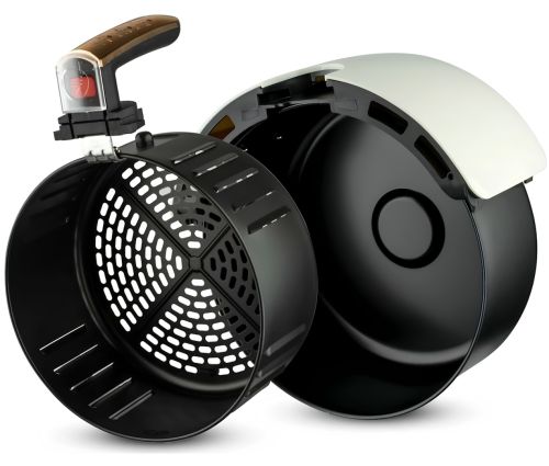 Безмасляная аэрогриль RAF Air Fryer R.5234B на 5.8 л электрическая воздушная аэрофритюрница для приготовления еды без масла 7 программ 1500W Черная