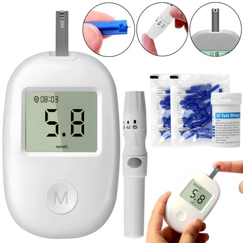 Глюкометр з тест смужками Blood Glucose Meter G-171A апарат для вимірювання та контролю цукру в крові, тестер глюкози для діабетиків на батарейках