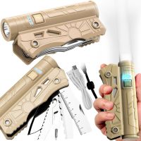 Мультитул з ліхтарем X-Balog BL-LF-800 5 в 1 акумуляторний ручний LED ліхтарик з Power Bank туристичний набір інструментів для виживання USB