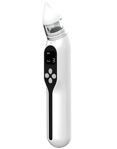 Дитячий акумуляторний назальний аспіратор Baby Nasal Aspirator NS-D1004 — електричний аспіратор для носа з насадками та вбудованою музикою через USB