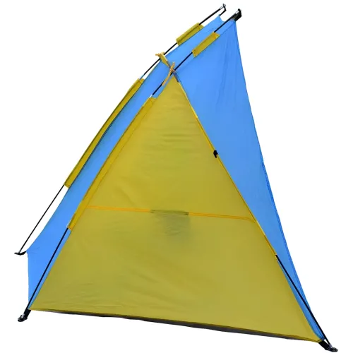Пляжний двомісний намет-тент «Ракушка» Send Tent WM-0T103, синій, 210×120×105 см — автоматичний туристичний намет-тент із каркасом для кемпінгу