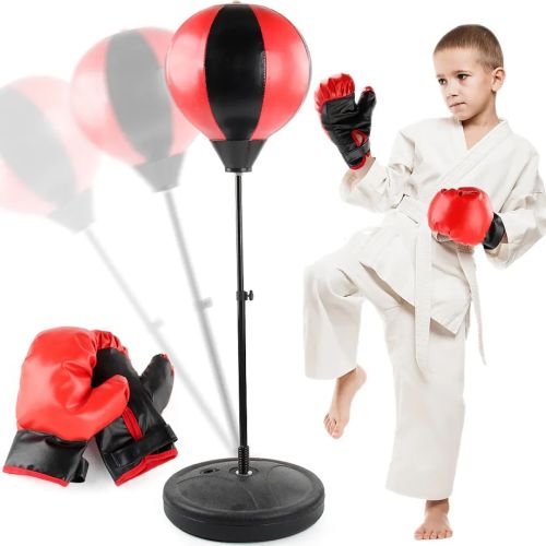 Дитячий боксерський набір Profi Boxing MS-0331 дитяча боксерська підлогова груша з рукавичками на регульованій стійці для боксу 110 см 777-784A